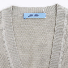 画像をギャラリービューアに読み込む, Blu Bre(ブルブレ)リネンシルク ボタンレスカーディガン【シルバー】国内正規品