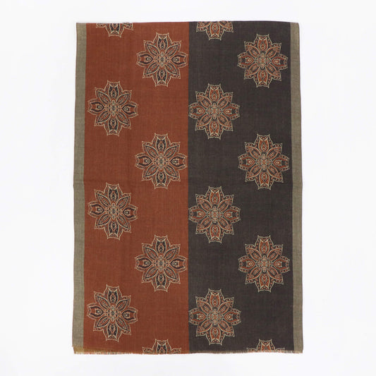 GIERRE MILANO(ジエレ ミラノ)ウールストール【ブラウン系】国内正規品