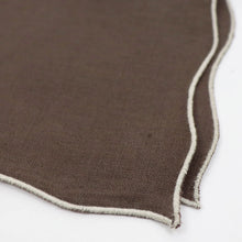 画像をギャラリービューアに読み込む, MUNGAI(ムンガイ)ポケットチーフ リネン100% 【ブラウン×ベージュ】国内正規品