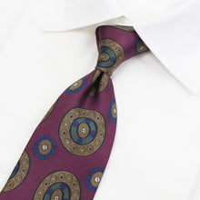 画像をギャラリービューアに読み込む, Spacca Neapolis(スパッカ ネアポリス)トレピエゲ 三つ折り シルク タイ【ボルドー】国内正規品