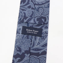 画像をギャラリービューアに読み込む, ROBERT FRASER(ロバートフレイザー)ハンドメイド ペイズリー柄 ネクタイ【ネイビー】国内正規品