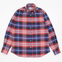 画像をギャラリービューアに読み込む, INDIVIDUALIZED SHIRTS(インディヴィジュアライズド シャツ)ボタンダウンチェックシャツ 【ネイビー×レッド】国内正規品