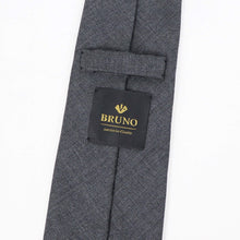 画像をギャラリービューアに読み込む, BRUNO(ブルーノ)スフォデラートトレピエゲ ウールタイ Loro Piana / ロロ・ピアーナ 生地使用 トレピエゲ 三つ折り ウール ネクタイ【ダークグレー】正規販売店