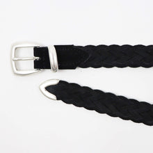 画像をギャラリービューアに読み込む, ALBERTO LUTI(アルべルト ルッティ)カーフスエード メッシュベルト【ブラック】国内正規品