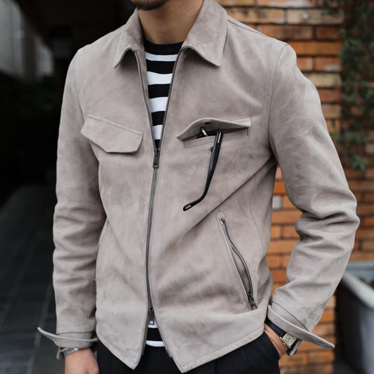 MOLEC(モレック)ベージュスエードトラッカージャケット【ベージュ】国内正規品