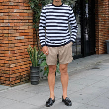 画像をギャラリービューアに読み込む, Blu Bre(ブルブレ)ボーダー柄 コットン ニットT 別注モデル【ネイビー×ホワイト】国内正規品
