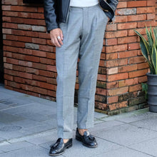 画像をギャラリービューアに読み込む, BERWICH(ベルウィッチ)SALUTE サルーテ 1プリーツ サイドアジャスター 千鳥柄 ウール パンツ【グレー】国内正規品