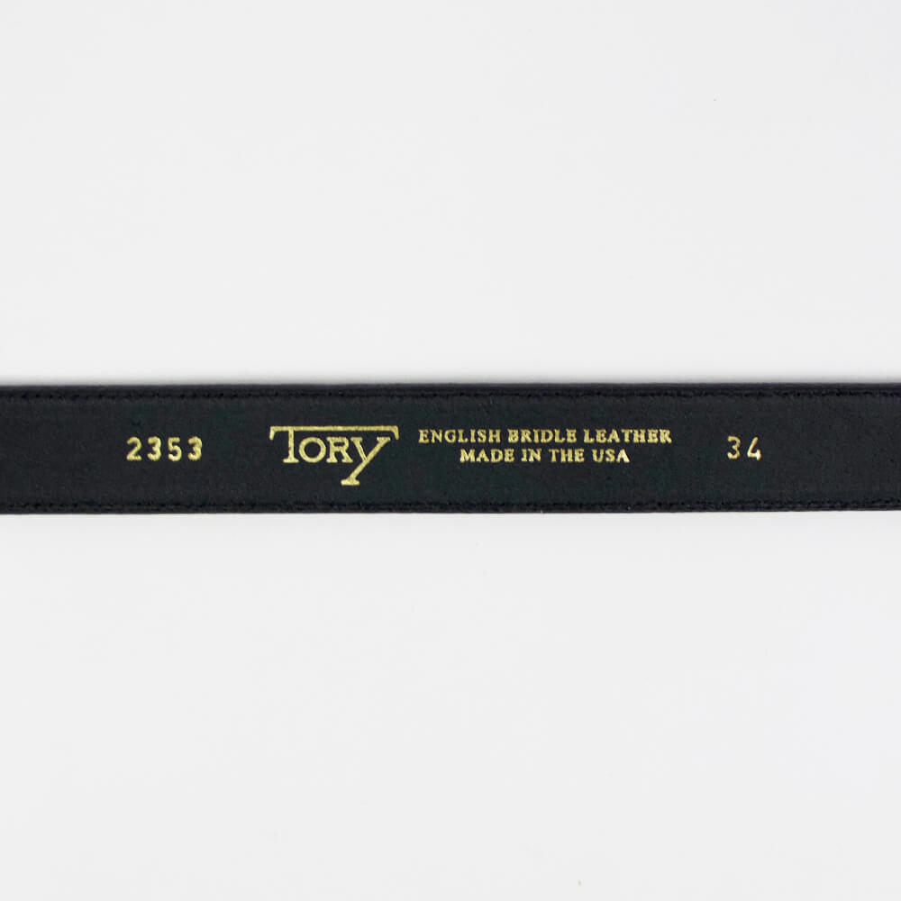 TORY LEATHER(トリー レザー)BRASS SPUR BUCKEL 1 ブライドルレザー ベルト【ブラック】国内正規品