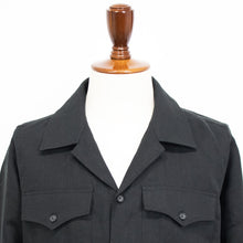 画像をギャラリービューアに読み込む, Massimo d' Augusto(マッシモ ダウグスト)ALFREDO アルフレッド リネン サファリ シャツ ジャケット【ブラック】国内正規品