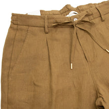 画像をギャラリービューアに読み込む, BRIGLIA 1949(ブリリア 1949)1プリーツ ドローコード リネン ショートパンツ【テラコッタ】国内正規品