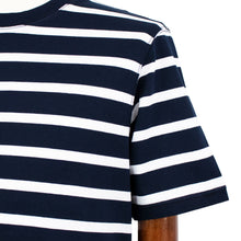 画像をギャラリービューアに読み込む, CIRCOLO 1901(チルコロ 1901)ボーダー柄 ストレッチ コットン Tシャツ【ネイビー×ホワイト】国内正規品