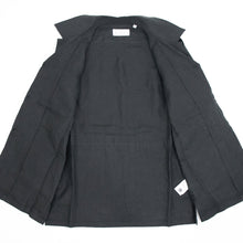 画像をギャラリービューアに読み込む, Massimo d' Augusto(マッシモ ダウグスト)ALFREDO アルフレッド リネン サファリ シャツ ジャケット【ブラック】国内正規品