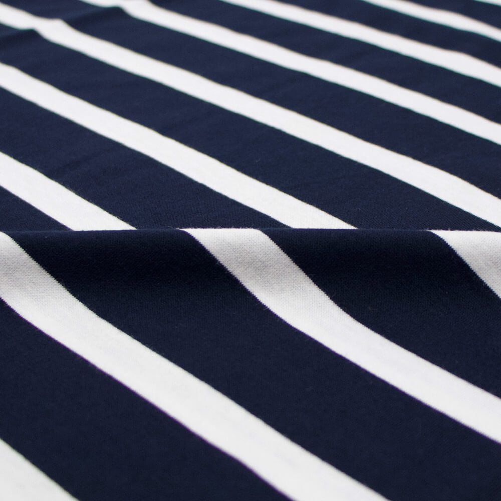 CIRCOLO 1901(チルコロ 1901)ボーダー柄 ストレッチ コットン Tシャツ【ネイビー×ホワイト】国内正規品