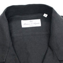 画像をギャラリービューアに読み込む, Massimo d' Augusto(マッシモ ダウグスト)ALFREDO アルフレッド リネン サファリ シャツ ジャケット【ブラック】国内正規品