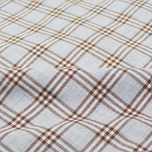 画像をギャラリービューアに読み込む, giannetto(ジャンネット)Vinci fit ヴィンチフィット オーバーチェック柄 カッタウェイカラー コットン シャツ【グレー×ブラウン】国内正規品