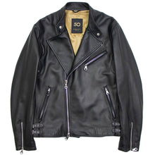 画像をギャラリービューアに読み込む, CINQUANTA(チンクワンタ)STAND COLLAR DOUBLE RIDERS スタンドカラー ダブル ライダースジャケット シルバージップ【ブラックBLACK】国内正規品