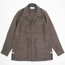 画像をギャラリービューアに読み込む, Massimo d' Augusto(マッシモ ダウグスト)ALFREDO アルフレッド リネン サファリ シャツ ジャケット【ブラウン】国内正規品