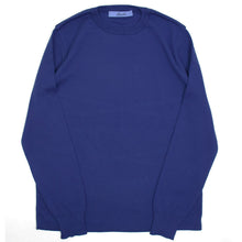 画像をギャラリービューアに読み込む, Blu Bre(ブルブレ)コットン クルーネック ロングスリーブ ニットTシャツ【モルジブブルー】国内正規品