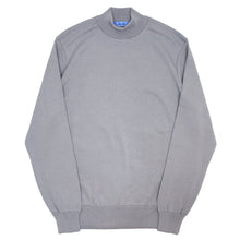 画像をギャラリービューアに読み込む, Blu Bre(ブルブレ)コットンモックネック ロングスリーブ ハイゲージ ニット【グレー】国内正規品