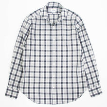 画像をギャラリービューアに読み込む, giannetto(ジャンネット)Vinci fit ヴィンチフィット ブロックチェック柄 カッタウェイカラー コットン シャツ【ブラック×ホワイト】国内正規品