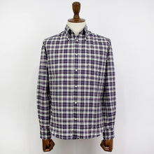 画像をギャラリービューアに読み込む, INDIVIDUALIZED SHIRTS(インディヴィジュアライズド シャツ)STANDARD FIT スタンダードフィット チェック柄 ボタンダウン コットン シャツ【ネイビー×アイボリー×レッド】国内正規品
