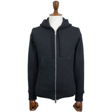 画像をギャラリービューアに読み込む, Seagreen(シーグリーン)BIG WAFFLE HOODIE ビッグ ワッフル ダブルジップアップ パーカー【ブラック】国内正規品
