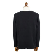 画像をギャラリービューアに読み込む, MAISON CORNICHON(メゾン コルニション)コットンフライス編み ボートネック カットソー【ブラック】国内正規品