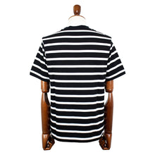 画像をギャラリービューアに読み込む, CIRCOLO 1901(チルコロ 1901)ボーダー柄 ストレッチ コットン Tシャツ【ブラック×ホワイト】国内正規品