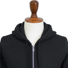 画像をギャラリービューアに読み込む, Seagreen(シーグリーン)BIG WAFFLE HOODIE ビッグ ワッフル ダブルジップアップ パーカー【ブラック】国内正規品