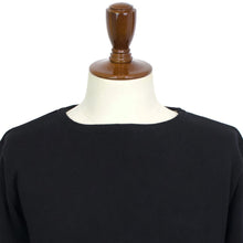 画像をギャラリービューアに読み込む, MAISON CORNICHON(メゾン コルニション)コットンフライス編み ボートネック カットソー【ブラック】国内正規品