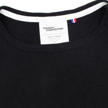 画像をギャラリービューアに読み込む, MAISON CORNICHON(メゾン コルニション)コットンフライス編み ボートネック カットソー【ブラック】国内正規品