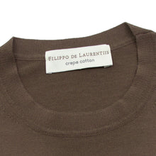 画像をギャラリービューアに読み込む, FILIPPO DE LAURENTIIS(フィリッポ デ ローレンティス)ニットTシャツ【ブラウン】