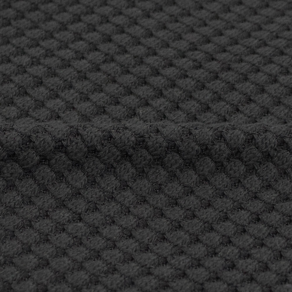 Seagreen(シーグリーン)BIG WAFFLE HOODIE ビッグ ワッフル ダブルジップアップ パーカー【ブラック】国内正規品