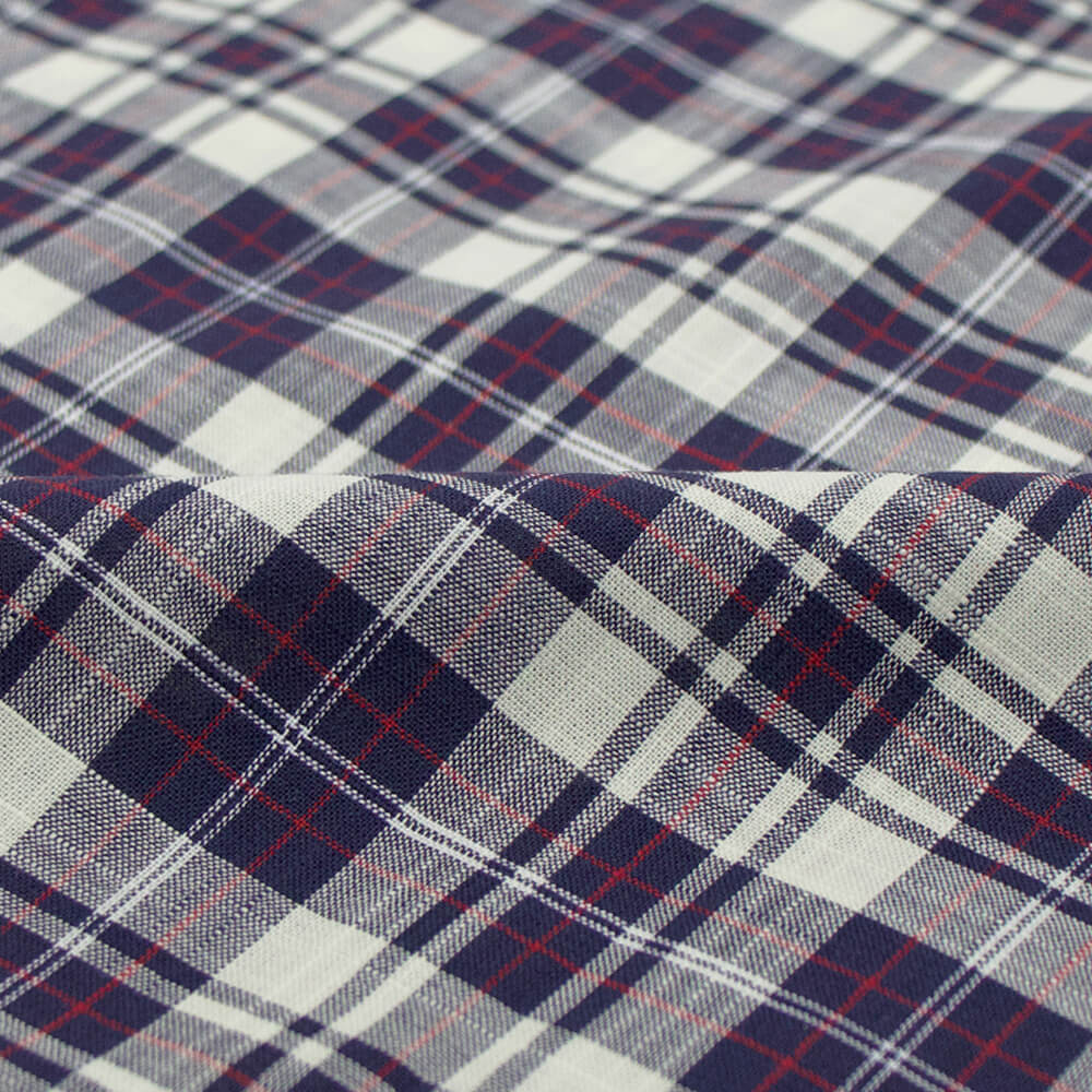 INDIVIDUALIZED SHIRTS(インディヴィジュアライズド シャツ)STANDARD FIT スタンダードフィット チェック柄 ボタンダウン コットン シャツ【ネイビー×アイボリー×レッド】国内正規品