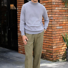 画像をギャラリービューアに読み込む, Blu Bre(ブルブレ)コットンモックネック ロングスリーブ ハイゲージ ニット【グレー】国内正規品