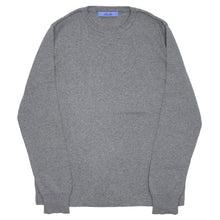 画像をギャラリービューアに読み込む, Blu Bre(ブルブレ)コットン クルーネック ロングスリーブ ニットTシャツ【グレー】国内正規品