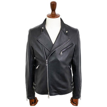 画像をギャラリービューアに読み込む, CINQUANTA(チンクワンタ)STAND COLLAR DOUBLE RIDERS スタンドカラー ダブル ライダースジャケット シルバージップ【ブラックBLACK】国内正規品