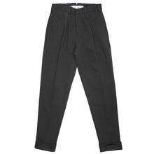 画像をギャラリービューアに読み込む, BORELIO(ボレリオ)ワンプリーツ テーパード パンツ スラックス【チャコールグレー】国内正規品