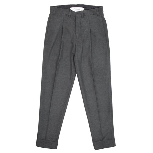 BORELIO(ボレリオ)ワンプリーツ テーパード パンツ スラックス【ミディアムグレー】国内正規品