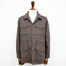 画像をギャラリービューアに読み込む, Massimo d' Augusto(マッシモ ダウグスト)ALFREDO アルフレッド リネン サファリ シャツ ジャケット【ブラウン】国内正規品