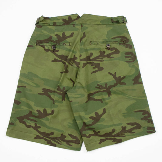 BERWICH(ベルウィッチ)SCOTCH SHORT スコッチ 2プリーツ コットン ショート パンツ【ミリタリーグリーンカモフラ】国内正規品