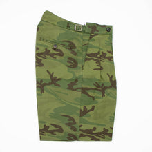 画像をギャラリービューアに読み込む, BERWICH(ベルウィッチ)SCOTCH SHORT スコッチ 2プリーツ コットン ショート パンツ【ミリタリーグリーンカモフラ】国内正規品