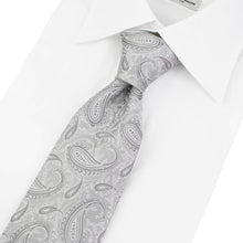 画像をギャラリービューアに読み込む, HOLLIDAY&BROWN(ホリデーアンドブラウン)シルク タイ【シルバー】国内正規品
