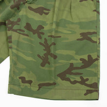 画像をギャラリービューアに読み込む, BERWICH(ベルウィッチ)SCOTCH SHORT スコッチ 2プリーツ コットン ショート パンツ【ミリタリーグリーンカモフラ】国内正規品