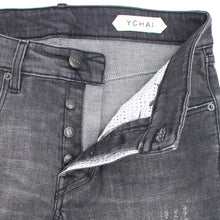 画像をギャラリービューアに読み込む, YCHAI(イカイ)PANATELA ブラックダメージ 5ポケット ストレッチ ウォッシュドデニム【ブラック】国内正規品