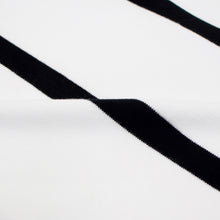 画像をギャラリービューアに読み込む, MAISON CORNICHON(メゾン コルニション)コットンフライス編み ボーダー柄 ボートネック カットソー【ホワイト×ブラック】国内正規品