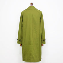 画像をギャラリービューアに読み込む, Solleciti(ソレシティ)コットンツイル ダブルブレスト スプリング コート【オリーブ】国内正規品