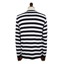 画像をギャラリービューアに読み込む, Blu Bre(ブルブレ)ボーダー柄 コットン ニットT 別注モデル【ネイビー×ホワイト】国内正規品