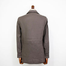 画像をギャラリービューアに読み込む, Massimo d' Augusto(マッシモ ダウグスト)ALFREDO アルフレッド リネン サファリ シャツ ジャケット【ブラウン】国内正規品