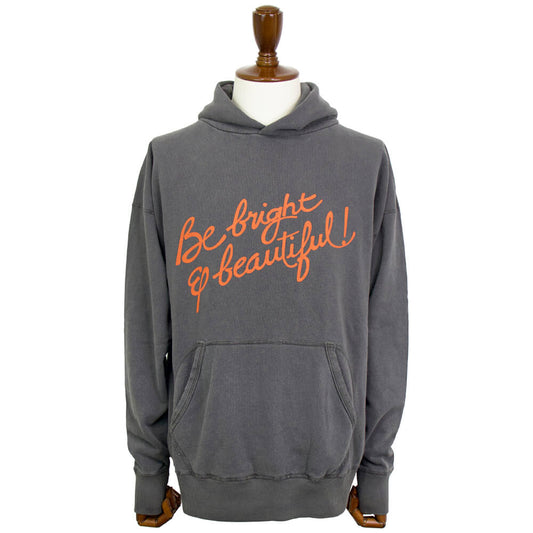 Mixta(ミクスタ)「Be bright and beautiful」裏起毛 スウェット パーカー【VINTAGE BLACK】国内正規品